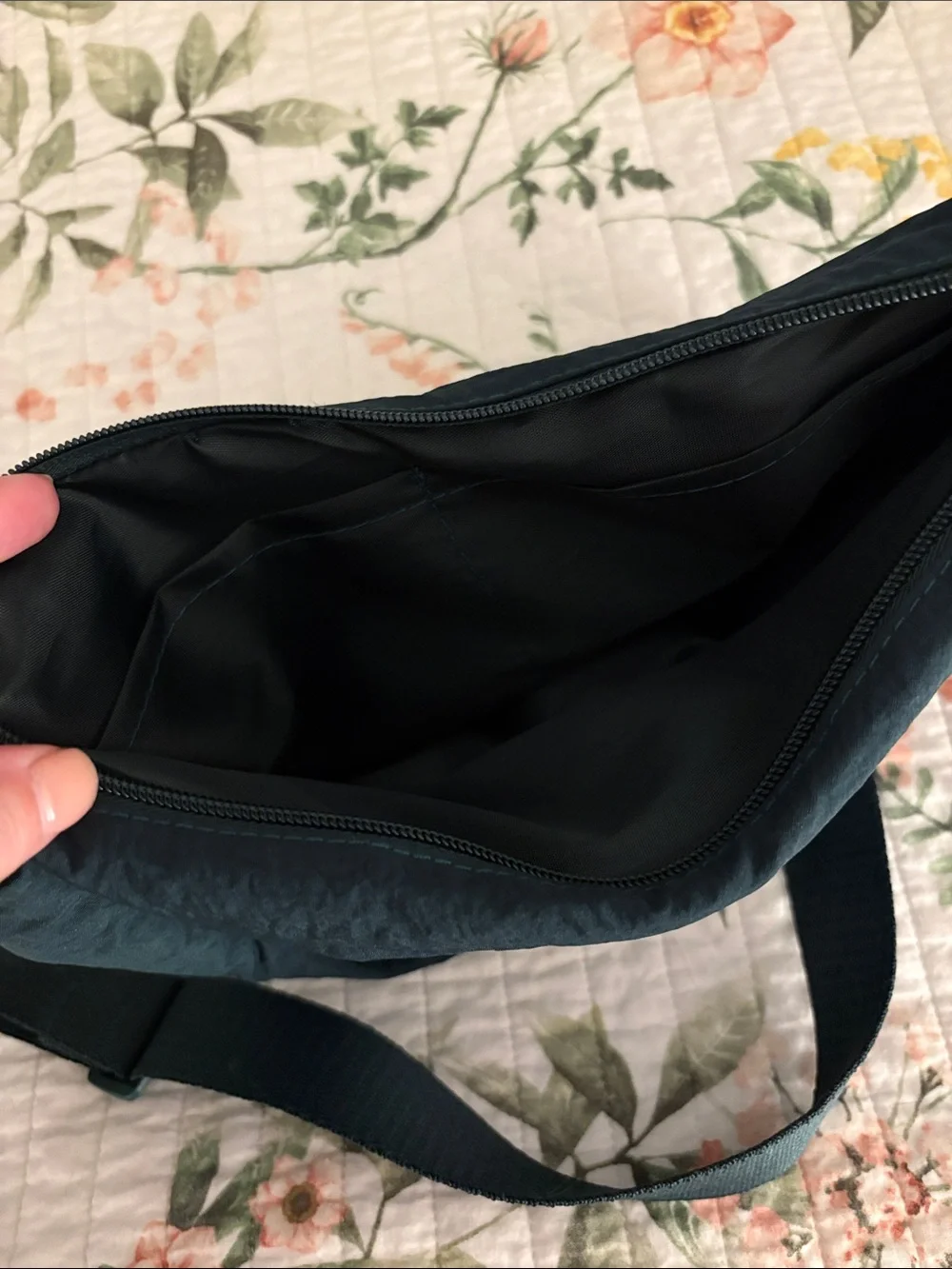 Women's Dark Green Crescent Crossbody Sling Bag - Everyday Hands-Free